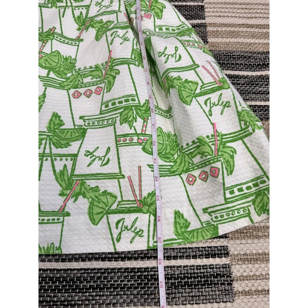 Lilly Pulitzer Dress Women's 4 Mint Julep Derby Strapless Bow Green Pink White - Picture 15 of 16